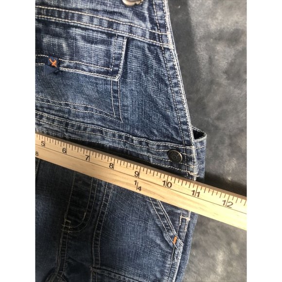 Janie & Jack Blue Denim Overalls With Adjustable Straps & Front Pockets - Picture 8 of 14